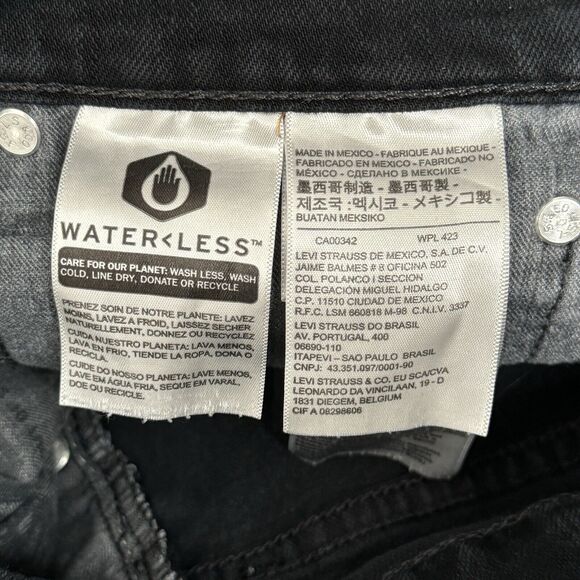 Levis 511 Jeans Mens 28x29 Black Slim Authentic Straight Premium Classic Casual - Picture 7 of 10